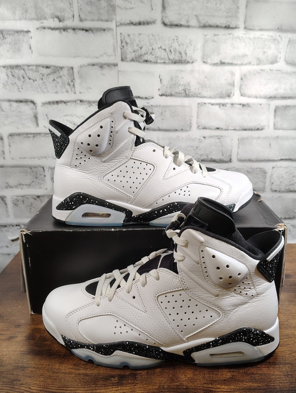 Nike Air Jordan 6 Retro Shoes Reverse Oreo White Black CT8529-112 Men's Size 9.5